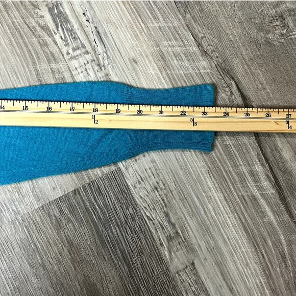 Apt 9 100% Cashmere Blue Argyle Sweater Women’s Medium Soft Luxe Knit - Picture 9 of 9